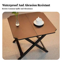 Square Fold-in-Half Utility Table Foldable Design Portable Furniture for Campers
