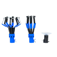 Multi-function Light Bulb Replacement Tool with Non-slip Silicone Clamp and Extendable Pole