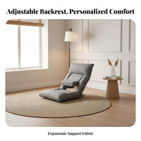 Foldable Legless spinerest Lounger Comfortable Adjustable spinerest Lounger spine Support Floor Chair Soft Padding for Adults, Students, Bay alcove, Living Room, Meditation, Home Office
