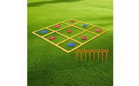 Portable Noughts and Crosses Toe Bean Bag Toss Game Interactive Noughts and Crosses Toe Game with Bean Bags Sturdy Washable for Family, Kids