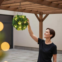 Solar Grass Ball Light Decorative LED Hanging Spherical Lamp Weatherproof Outdoor Lighting for Garden