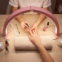 U-Shaped Foldable Beauty Lamp with Crescent Base Curved Crescent Nail Lamp 40W Crescent Light Adjustable for Shops