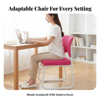 Ribbed Sled Base Chair Sturdy Frame Conference Seat Stackable Design for Clients