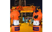 Exterior Halloween Inflatable Outdoor Inflable De Halloween Inflate Inflable De Calabaza Y Fantasma Espeluznante for Yard, Garden, Porch