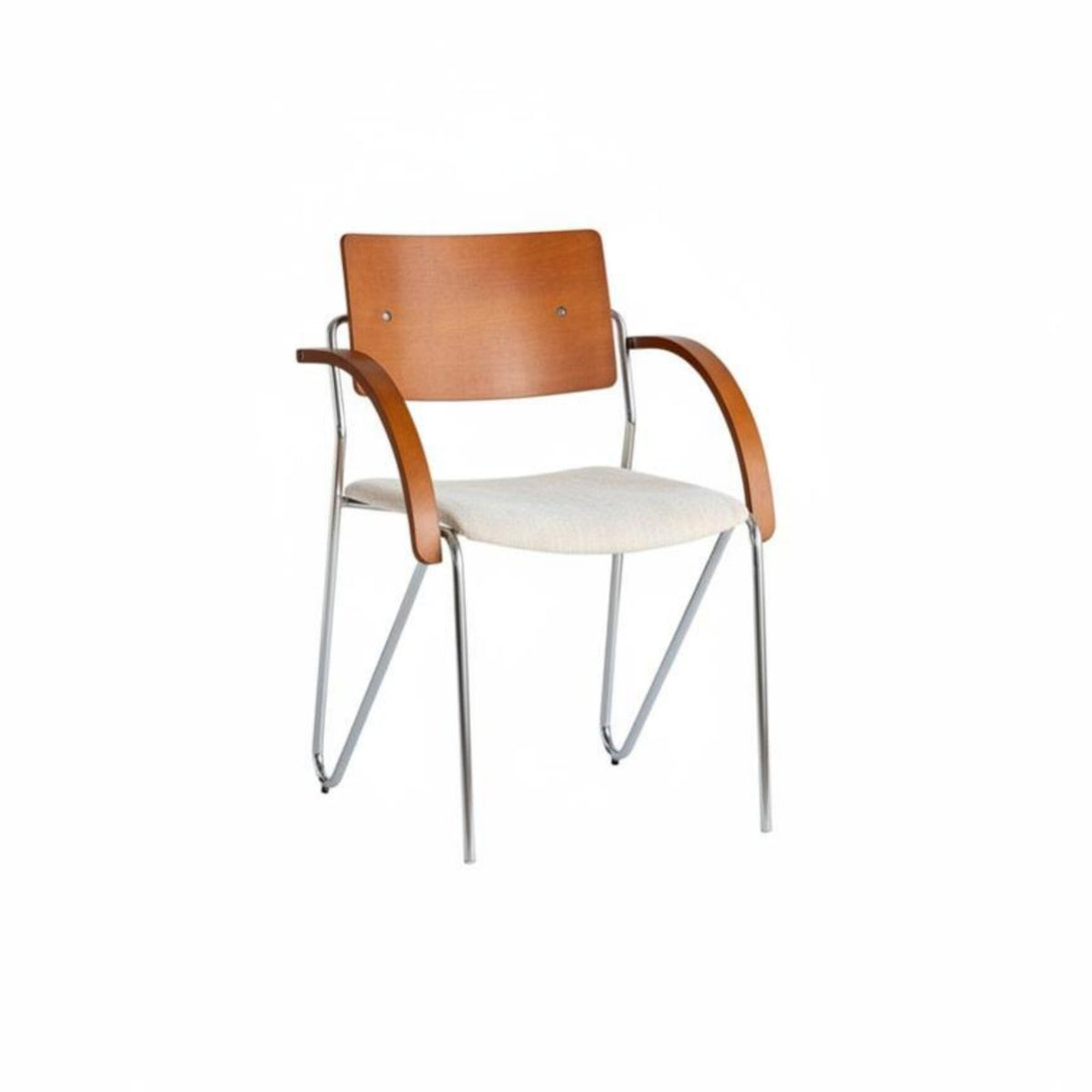 Bauhaus Aesthetic Armchair Upholstered Seat Dining Chair Thickly Padded Vintage Influenced by for Adults, Families, Office