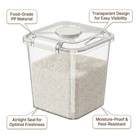 Rice Storage Container Large, Airtight Lid Measuring Cup, Food Storage Container Large Capacity, Thi - Image 6