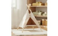 Cat Tent with Wooden Frame Removable Pet Cover Teepee Washable Pet Teepee for Cats, Small Dogs, Living Room, Indoor
