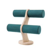 T Stand Display with Wooden Base  Jewelry Accessory Holder Lightweight Jewelry Display Stand Dresser