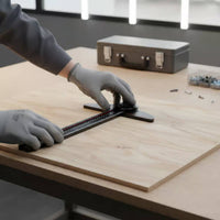 Double Scale (Inch/CM) Aluminum Alloy Scribing T-Ruler Multifunctional Adjustable T-Square Ruler Etched Markings Sliding Combination Square High Precision for Woodworkers, Carpenters, Drafting