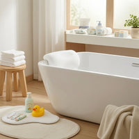 Padded Baby Sink Cushion Seat Non-Slip Sink Bath Insert with Suction Cups Portable Contoured Bather for Infant, Newborn, Wash Basin, Bathroom