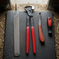 3 Pieces Farrier Hoof Trimming Tools Heavy-Duty Horse Hoof Tool Kit Wood Handle