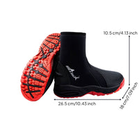 5mm Dive Boots with Hard Sole Treaded Dive Boots with Zipper Non-Slip Footwear Secure for Snorkeling
