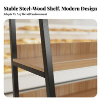 Heavy-Duty Bread Display Rack High Load-Bearing Steel and Wood Bread Shelf Stable Structure Supermarket Island Cabinet Wear-Resistant for Bakery Owners, Retailers, Grocery Retail Outlet Managers, Bakeries, Supermarkets, Convenience Retail Outlet S