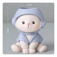 Cartoon Pen Holder Gift Idea Cute Desktop Organizer Resin for Office