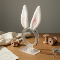 BJD Hare Ear Headpiece Handmade Cute Hare Ears Headband Realistic for Photo Prop, Cosplay
