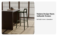 Counter Chair with Backrest Nordic design Bar Stool Stable Base Built-in Footrest for Kitchen Island