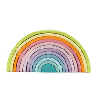 Wooden Rainbow Stacking Blocks Toy for Kids
