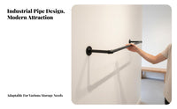 Sturdy and Long-Lasting Industrial Pipe Clothing Rack Space Saving Wall Mounted Clothes Rack Multi-Purpose Wall Mounted Clothes Bar Scratch Resistant for Fashion Designers, DIY Enthusiasts, Boutique, Bedroom, Entryway, Laundry Room