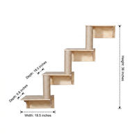 Cat Shelf and Wall Furniture Activity Center, Solid Wood Wall Mounted Shelves for Large Cats, Indoor Climbing Playground and Space Saving Set