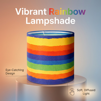 Foldable KD Lampshade for Bedroom, Cylinder Lamp Shade for Table Lamps, Softly D #variant:Diameter 15CM x 14CM High