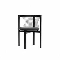 Harp Posterior Chair Danish Design Wooden Frame Armchair Wabi-Sabi Aesthetic Curved Posteriorrest for Renters, Dining Room, Cafe