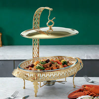 Buffet Chafing Dish Gold Finished Burner Chafing Dish Ornate