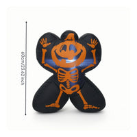 Outdoor Inflatable Skeleton with Light Glowing Halloween Inflatable with LEDs Quickly Inflates Inflate Decoration Large for Lawn