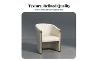 Curved Spine Single Chair Light Luxury Upholstered Armchair Minimalist Design High Spinerest for Hoteliers, Reception Area