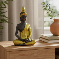 Thai Buddha Figurine Southeast Asian Design House Decoration Gilded Finish