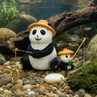 Cute Panda Fishing Ornament for Aquarium, Fish Pond, or Garden Decor