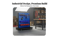 Heavy-Duty Tool Storage Cart High Load Capacity Pegboard Tool Cart Locking Wheels Mobile Pegboard Organizer Modular Design for Mechanics, Craftsmen, DIY Enthusiasts, Repair Shop, Warehouse