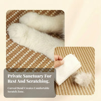 Spacious Cat Scratcher Bed Cozy Cat Scratching Lounge Long-Lasting Pet Furniture Woven Jute for Cats, Kittens, Living Room, Home