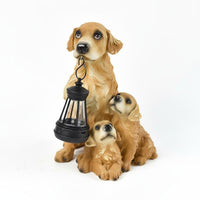 Hanging Lantern Dog Statue Courtyard Outdoor Decoration Weatherproof