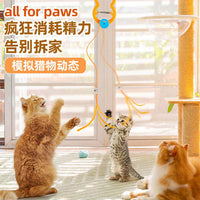 跨境新款宠物弹跳互动门夹猫咪玩具自动逗猫弹力绳自嗨逗猫棒用品