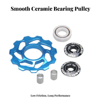 Rear Derailleur Pulley CNC Machined 11T Guide Wheel Bike Derailleur Guide Wheel Anodized Finish Sealed Bearing Guide Pulley