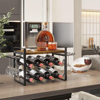 Amazon Wine Rack for Home, Iron Wine Glass Rack and Storage Shelf, Cross-Border