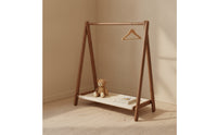 Triangular Frame Clothes Rack Freestanding Clothes Rack with Shelf Furniture Foldable Space-Saving for Children, Entryway