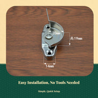 Thickened Stainless Steel Glazing Lock, Security Sash Lock, Sliding Glazing Lock, kid protection, Easy to Install, Home Security