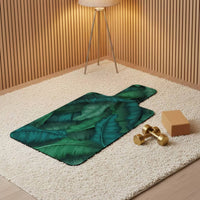 Exercise Mat Suede Pilates Mat Printed Rounded Corners for Studio, Home Workouts