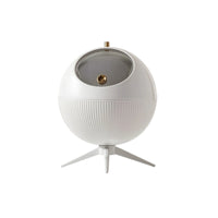 Trash Bin with Legs Tripod Wastebasket Ribbed for Office