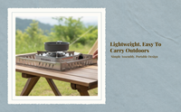Windproof gas burner guard, portable camping screen.
