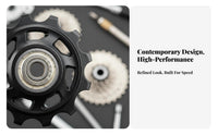 Rear Derailleur Guide Wheel CNC Machined Rear Derailleur Pulley Bike Bearing Pulley Wheel Lightweight Drivetrain Part Anodised