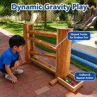 Premium Wooden Sandbox with Water Table, Toddler Sand Table for Outdoor Play, Kids Water Table 3-in-1 Sand Water Table, Two Tier Water Table