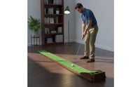 With Scale Marks Auto Ball Return Putting Mat Distance Markers Auto Return Putting Mat Alignment Markings Two Hole Design for Home, Office