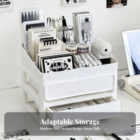Multi-Compartment Box with Drawers Large Capacity Multitier Drawer Box