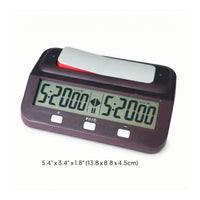 Compact Digital Chess Clock Portable Digital Chess Timer Lightweight Board Game Timer Long-Lasting for Tournaments