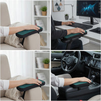 Armrest Pad with Straps Padded Memory Foam Armrest Cushion Strap-on for Gamers