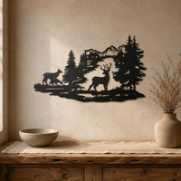 Mountain Cabin Wall Decor Cutout Design Woodland Deer Wall Decoration Gift Idea
