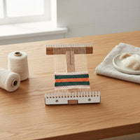 Adjustable Tapestry Loom Stainless Steel Comb Small Wooden Loom for Beginners