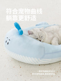 zeze鲸鱼夏季猫窝夏天降温狗窝凉感宠物冰垫可水洗猫咪冰窝冰垫床